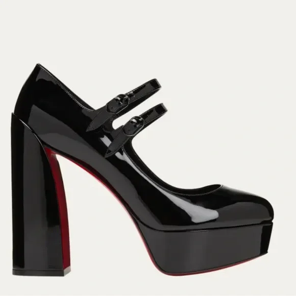 ❌SOLD❌CHRISTIAN LOUBOUTIN Movida Mary Jane Red Sole Platform Pumps - Picture 5 of 13